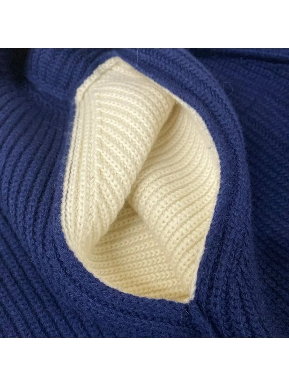Miu Miu Cardigan S Navy Ivory Wool
